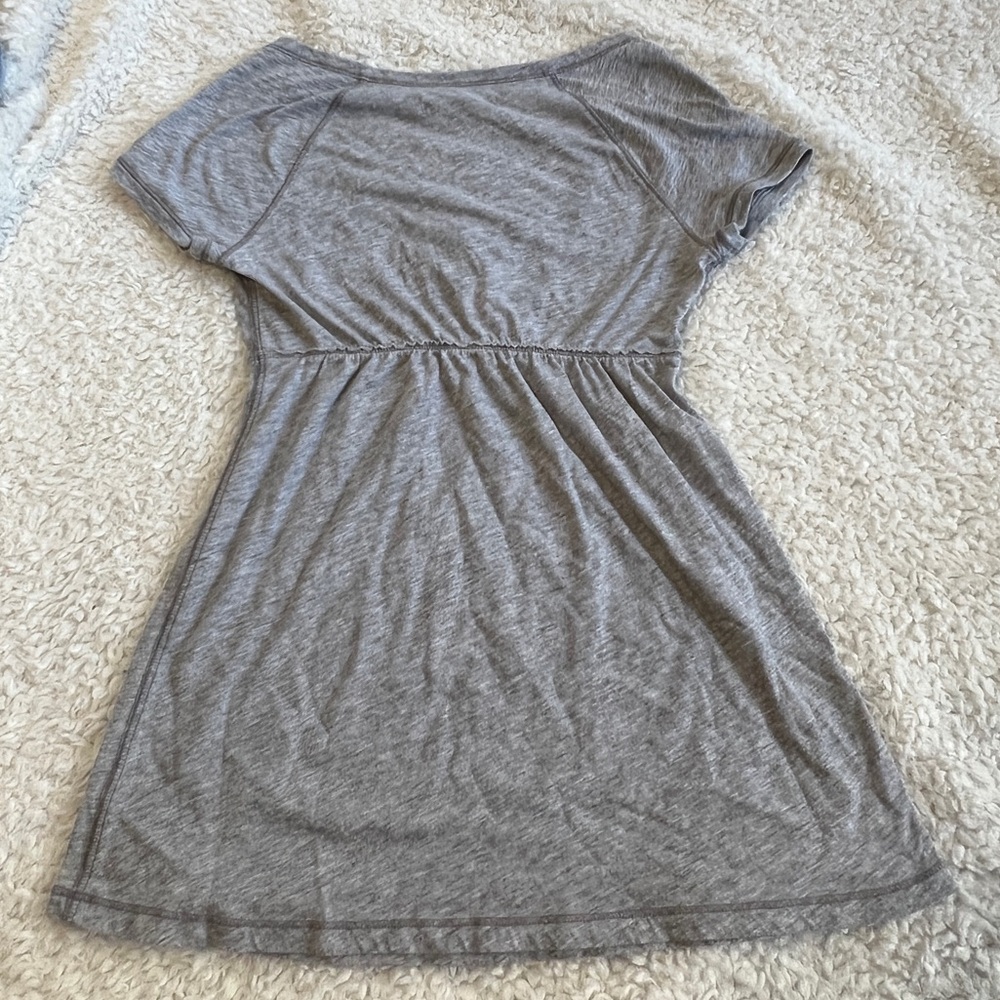Vintage y2k 2000s Hollister Babydoll top pointelle buttons grey and white - Picture 5 of 6